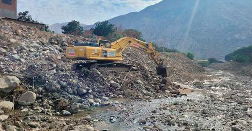 descolmatación del cauce del río Purísima
