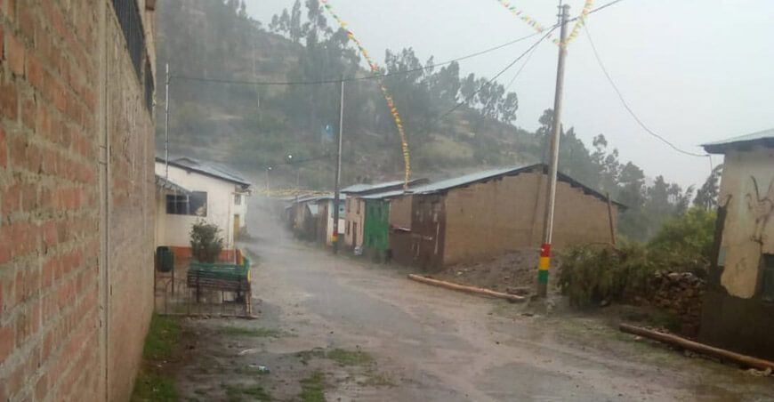 lluvia en la sierra del Perú