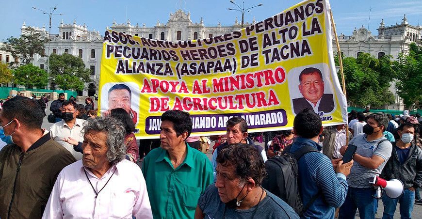 Marcha de falsos agricultores