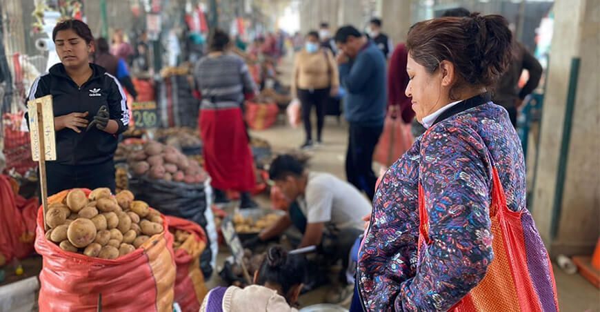 EMMSA mercado mayorista de Lima venta de papa Perú