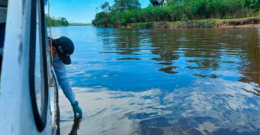 Iquitos: realizaron el primer monitoreo del río Napo
