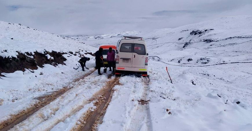 nieve y granizo en la sierra Perú
