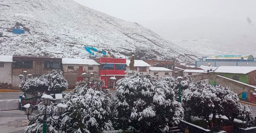 nevada y granizada en la sierra Perú