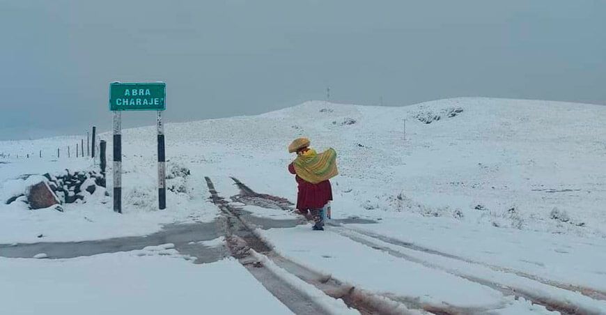 nevada y granizada en la sierra Perú