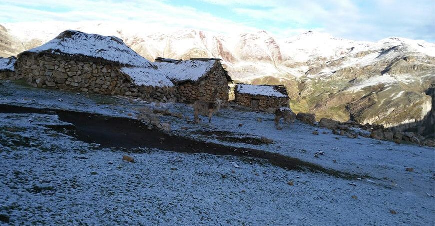 heladas y nevadas en la sierra Perú