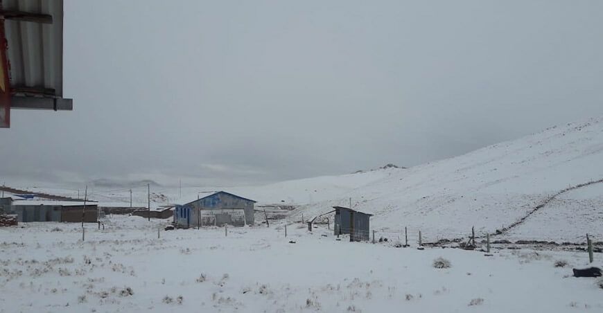 nieve y granizo en la sierra Perú