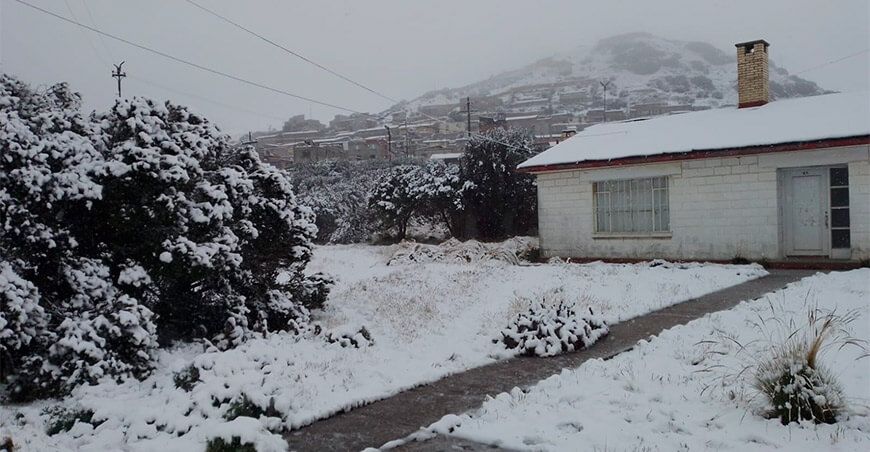 nieve y granizo en la sierra Perú