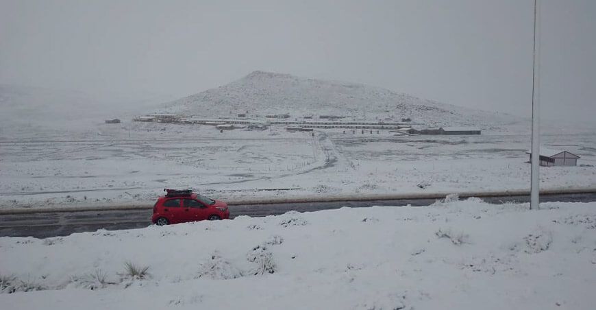 nieve y granizo en la sierra Perú