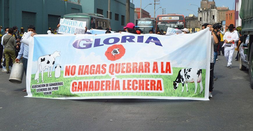paro huelga de ganaderos lecheros
