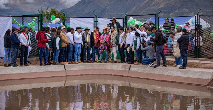 Midagri inaugura sistema de riego Pampaconga con inversión de S/12 millones en Cusco