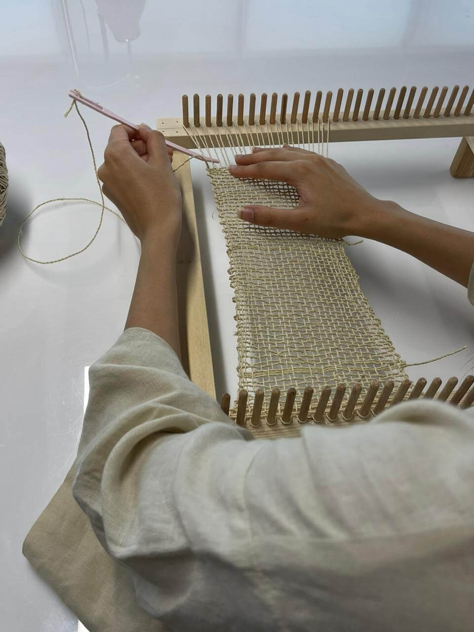 Artesanías con fibras de chambira y alpaca