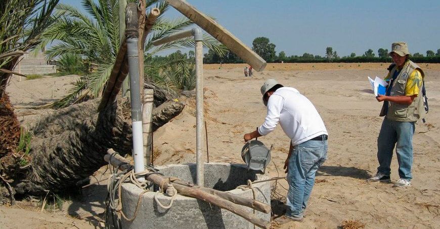 construcción de pozos subterráneos para atender las necesidades de agua