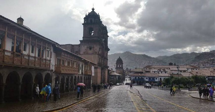lluvia en Cusco Perú