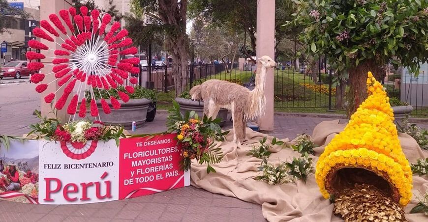 megaproyecto floral homenaje al Perú Bicentenario