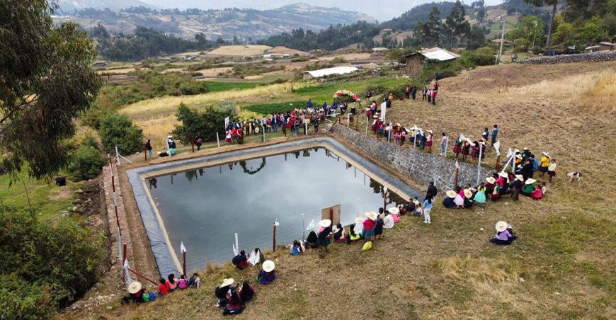 reservorios siembra y cosecha de agua Cajamarca Perú