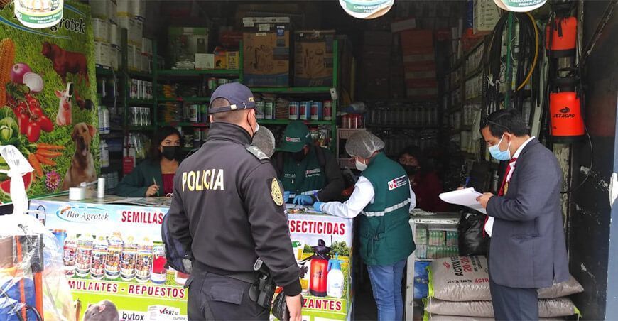 Decomisan plaguicidas prohibidos y vencidos en establecimientos de Trujillo