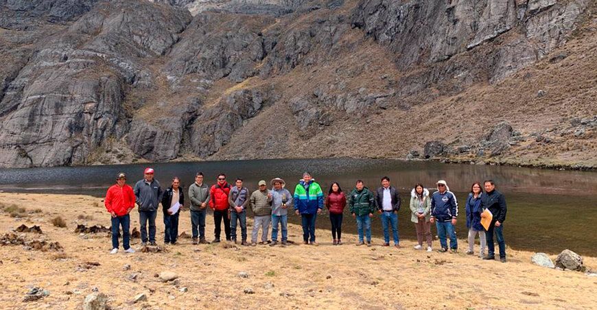 Inician obras de represamiento en lagunas del distrito Cáceres del Perú en Ancash Sierra Azul Perú