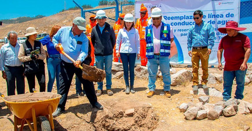 , Southern Perú ejecutará el proyecto denominado “Reemplazo de línea de conducción de agua y reservorios provisionales para anexos del distrito de Torata