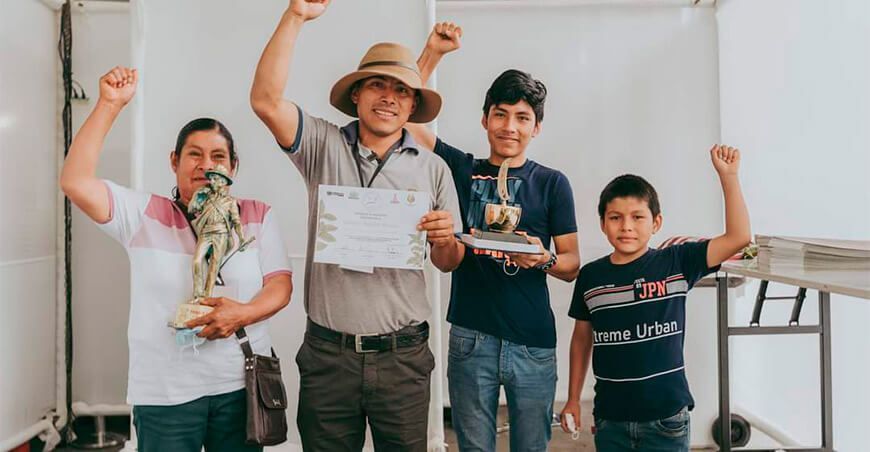 el productor Dwight Aguilar Masias se consolidó como el ganador de la V competencia Taza de Excelencia Perú 2021