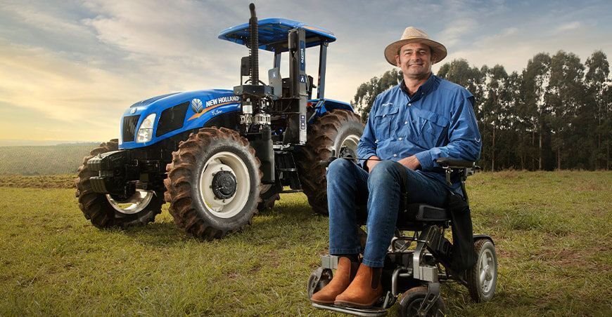 New Holland lanzó al mercado el primer tractor del mundo para personas con discapacidad motora