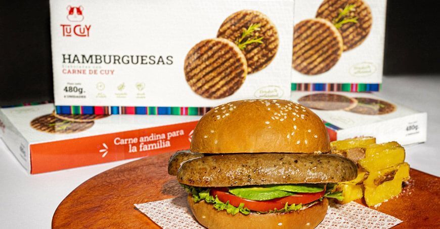 Tu Cuy es la primera marca peruana de hamburguesas, chorizos y nuggets a base de carne de este animal